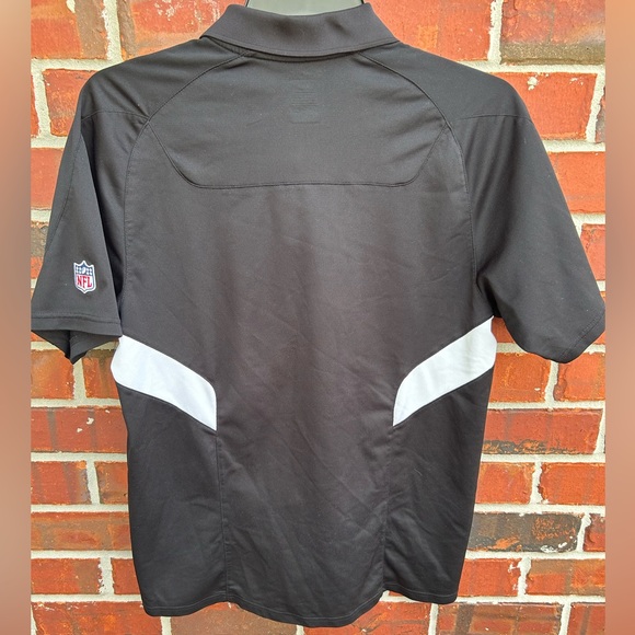 Reebok Mens New Orleans Saints Short Sleeve Black Polo Golf Shirt. Size Small - Picture 2 of 5